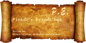 Pintér Erzsébet névjegykártya