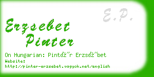 erzsebet pinter business card